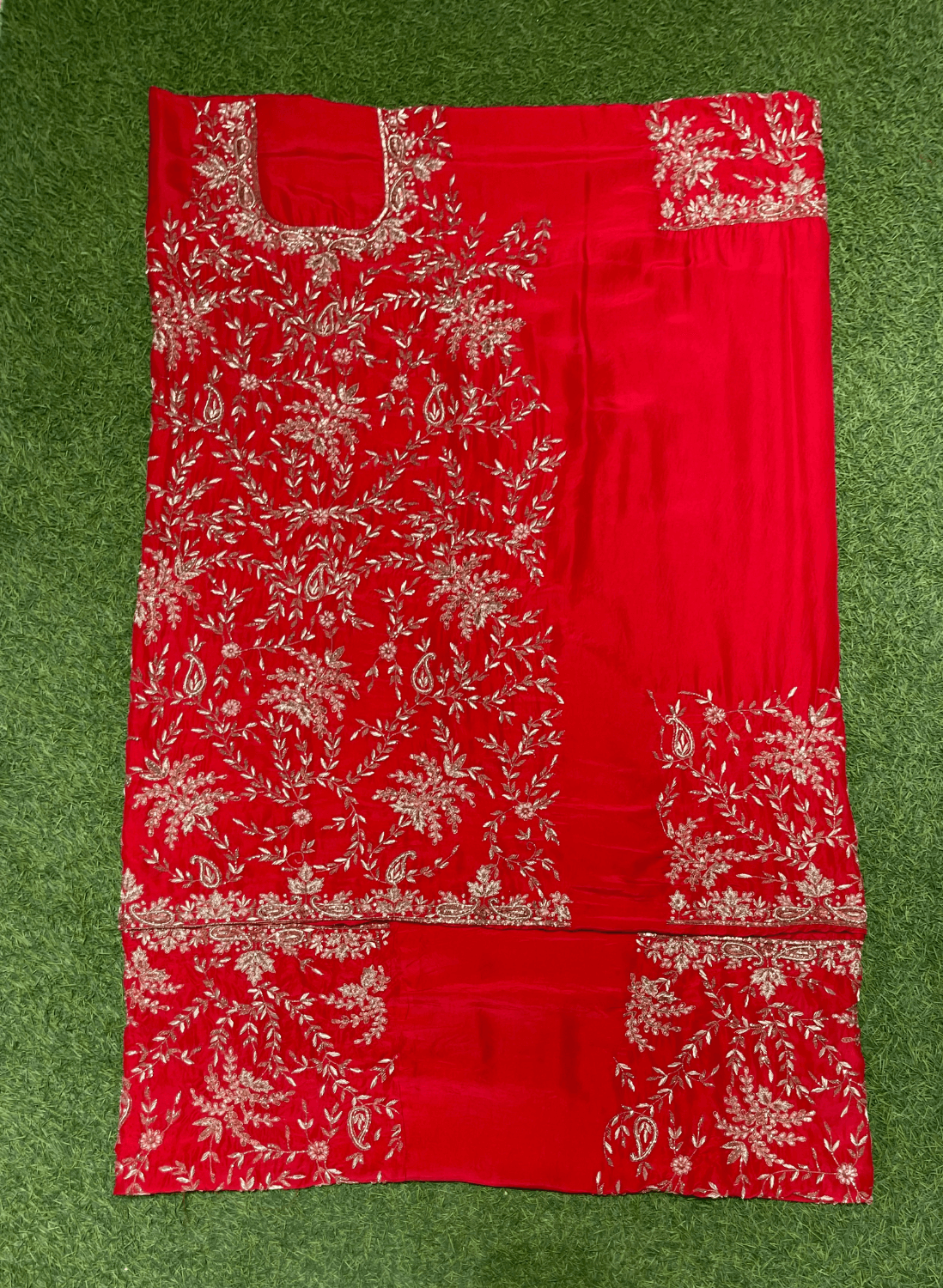 Red Crepe Suit Bridal | Crepe Suit | Wedding | Bridal suite | Party Wear | Festival | Celebrity | Ring Ceremony| FS117