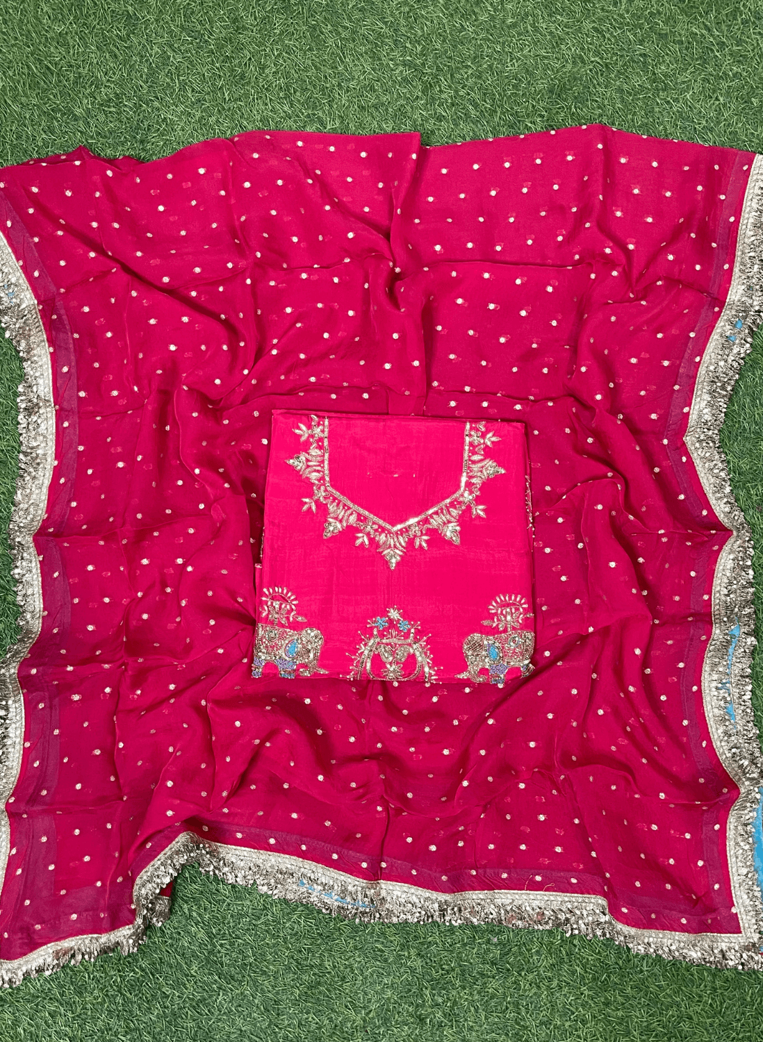 FS254 | Raw Silk | Suit | Wedding | Party Wear | Ring Ceremony | Festival Suit | Allover suit |