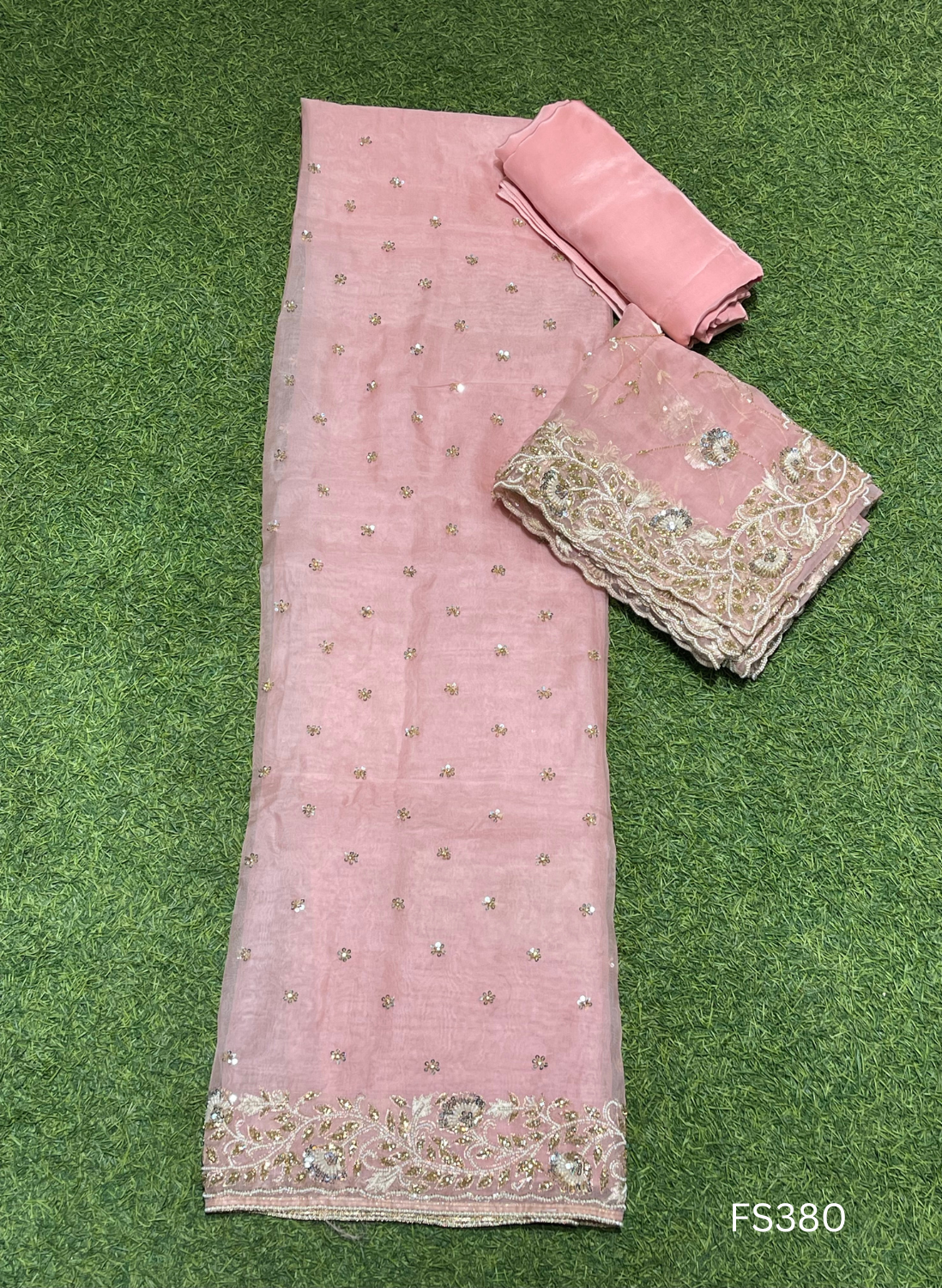FS380 |Organza Suit | Wedding | Party Wear | Ring Ceremony | Festival Suit | Allover suit |