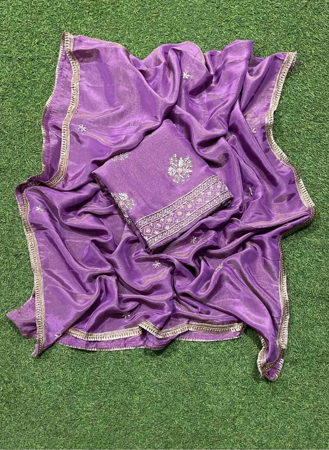 FS321 | Purple shimmer suit | All over | Shimmer Suit | Party Wear | Wedding | Jaggo | Ring Ceremony | Festival |
