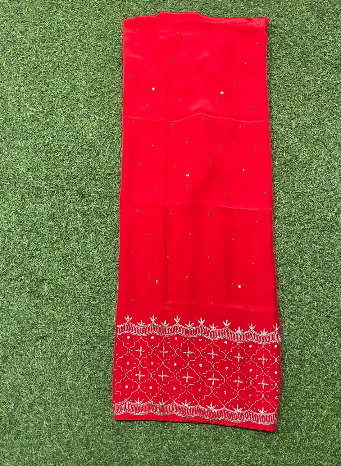 Red | Crepe Suit | Wedding | Party Wear | Ring Ceremony | Festival Suit | Allover suit |