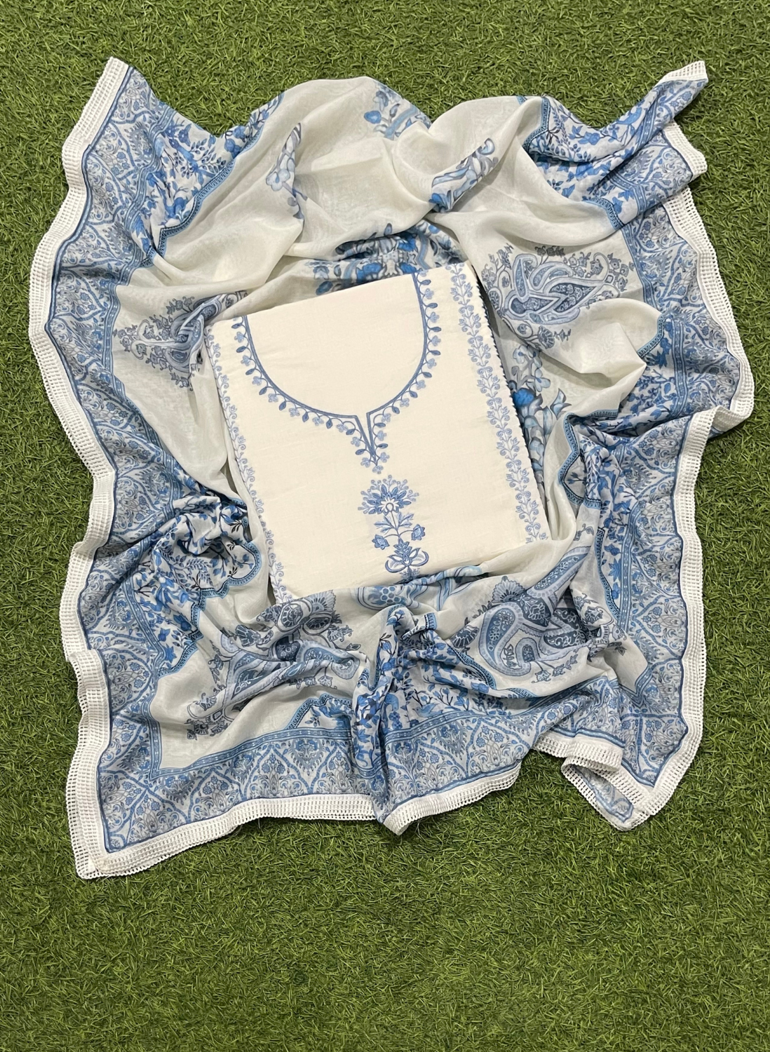 Off-White | Cotton Suit | Casual wear | Summer Suits | regular wear | FS598