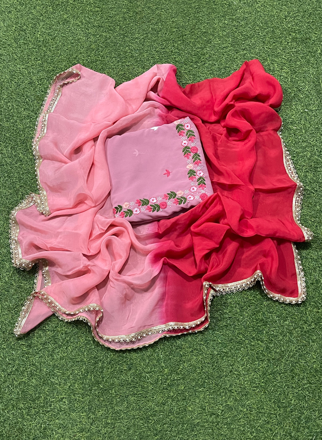 FS768 | Onion | Georgette Suit | Party Wear | Wedding | Jaggo | Ring Ceremony | Festival |