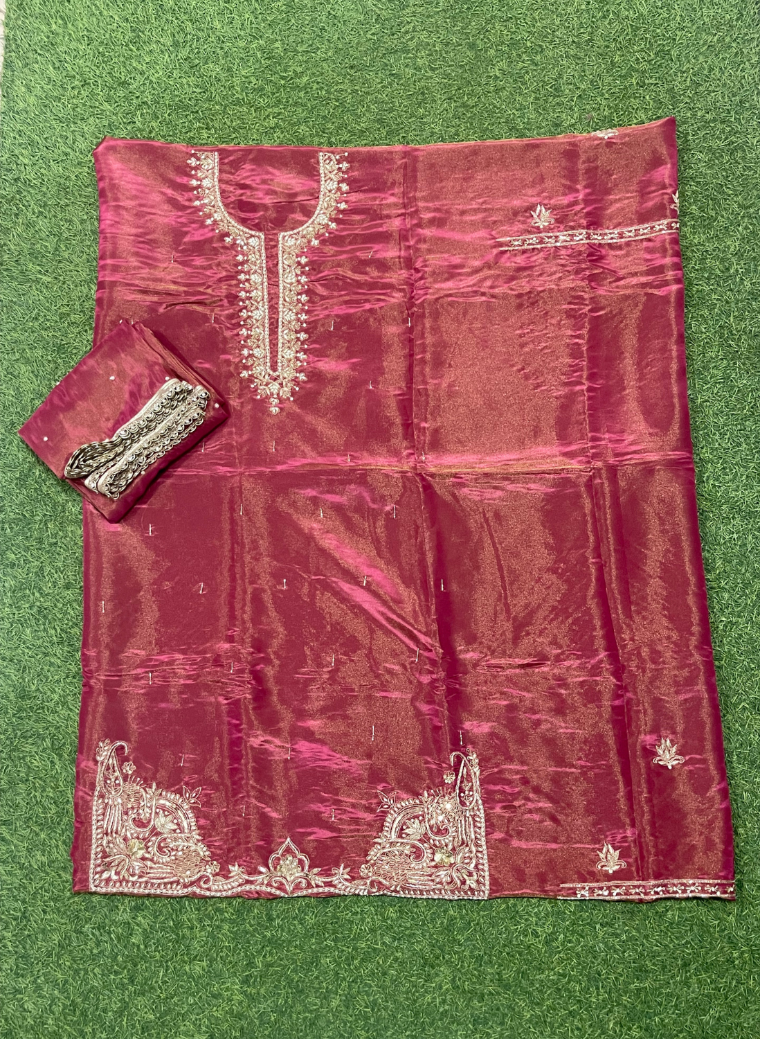 FS195 | Wine | Shimmer Suit | Party Wear | Wedding | Jaggo | Ring Ceremony | Festival |