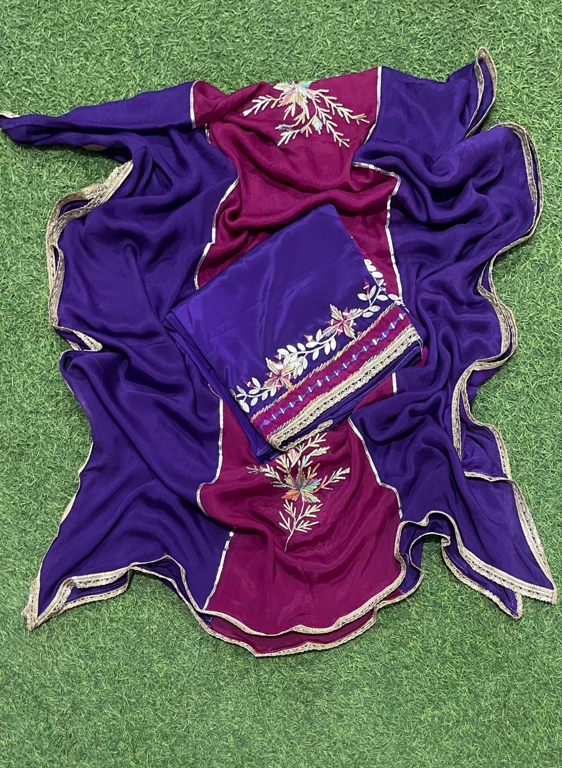 Crepe Suit | Wedding | Party Wear | Ring Ceremony | Festival Suit | Allover suit |