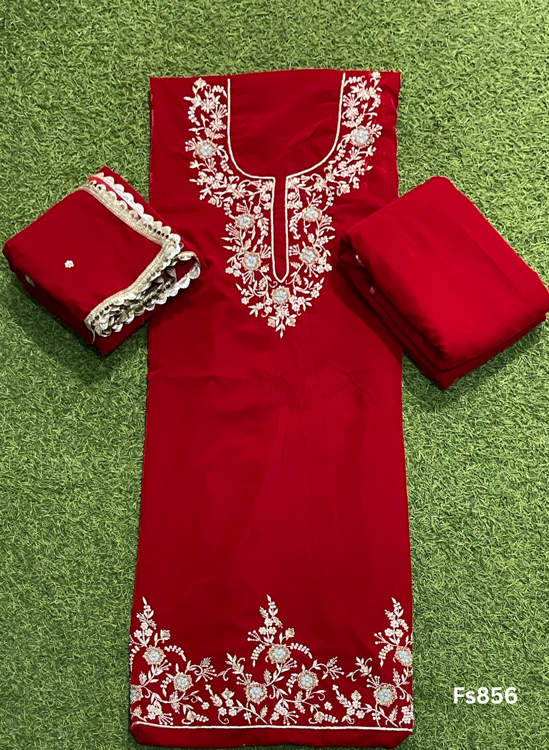 FS856 | Velvet suit | Pure velvet | Wedding | Party Wear | Jaggo | Ring Ceremony | Festival
