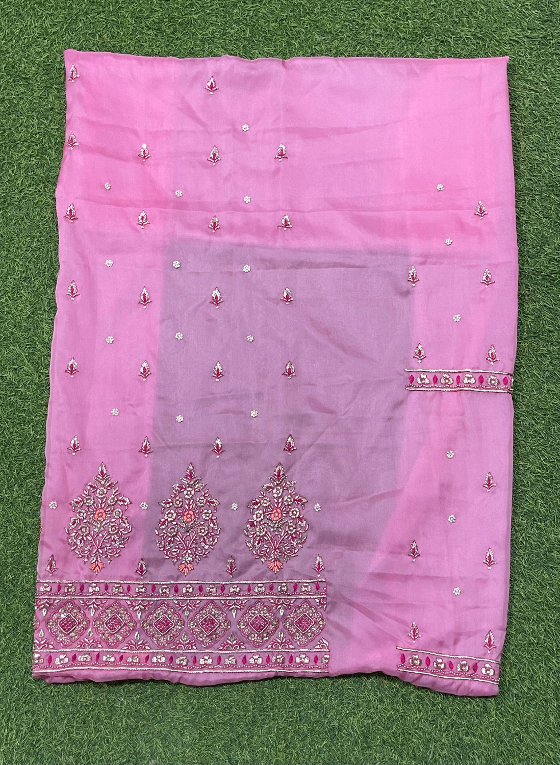 FS334 | Organza Suit| Party Wear | Wedding | Jaggo | Ring Ceremony | Festival | F9IAAA