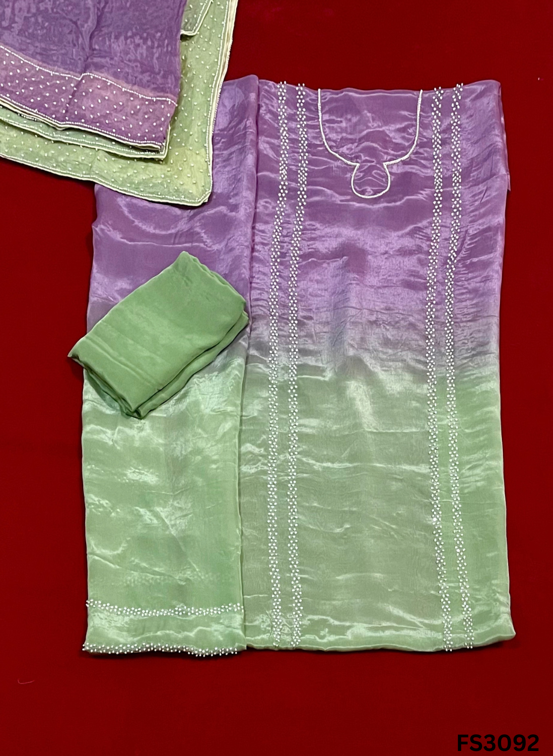 FS3092 | Silk | Double Shade | Party Wear | Wedding | Jaggo | Ring Ceremony | Festival