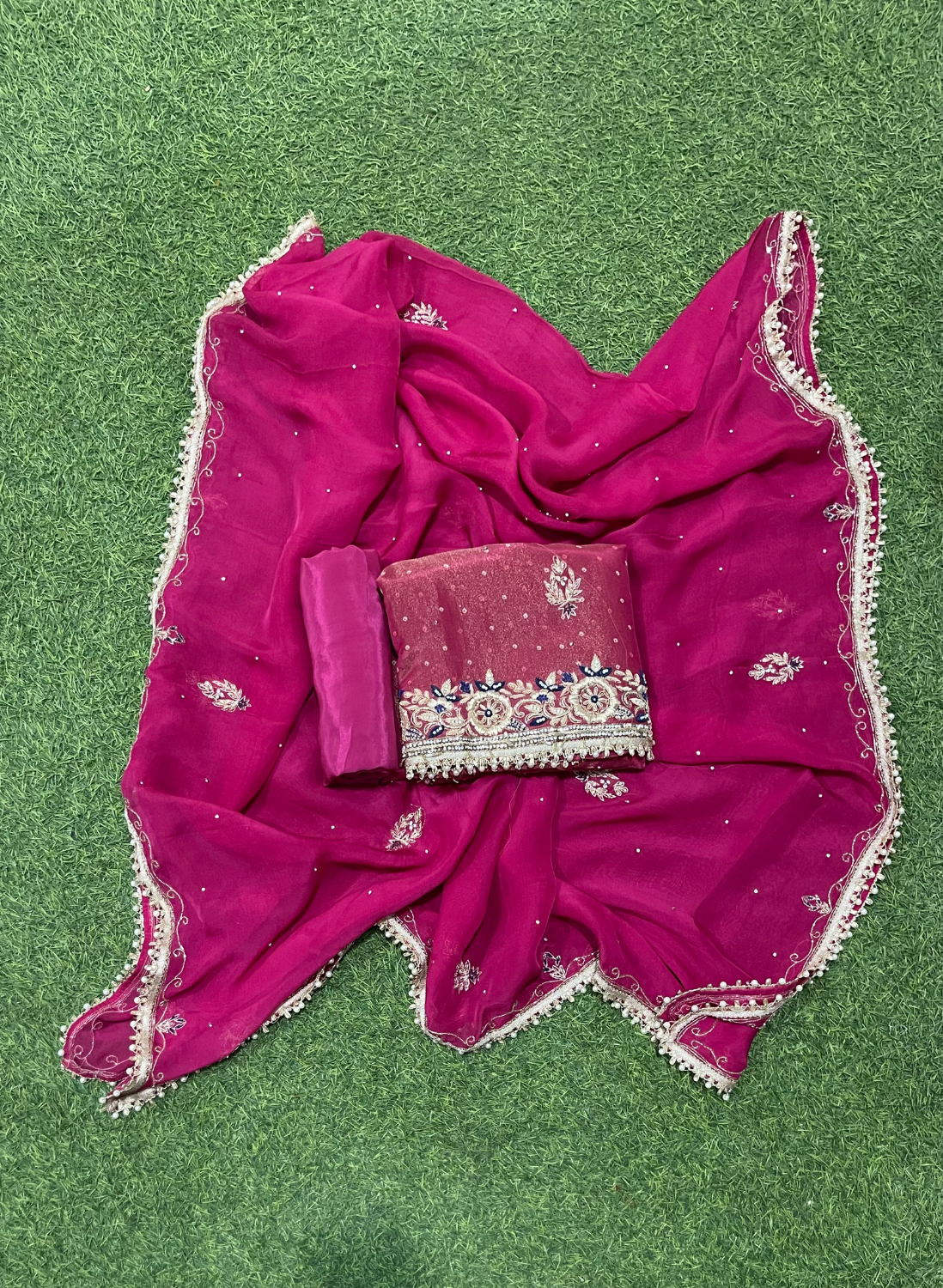 FS329 | Shimmer Suit | Party Wear | Wedding | Jaggo | Ring Ceremony | Festival | F9FFAA