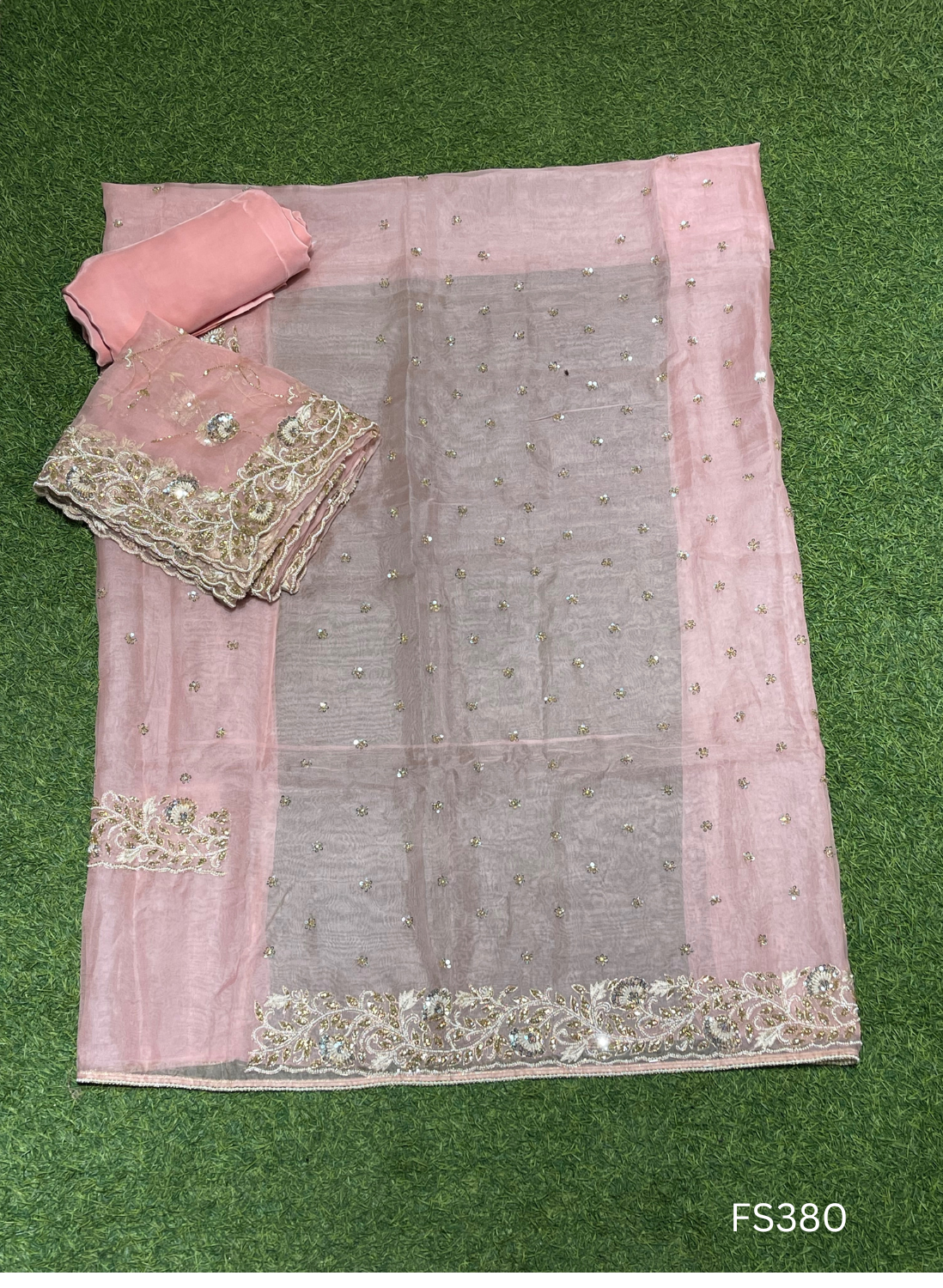 FS380 |Organza Suit | Wedding | Party Wear | Ring Ceremony | Festival Suit | Allover suit |