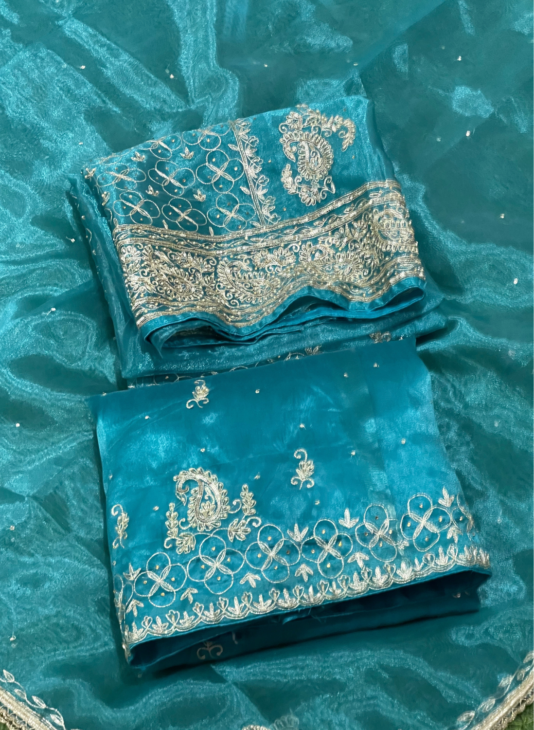 Glass Shimmer | Kurti-Lehnga | Party Wear | Wedding | Jaggo | Ring Ceremony | Festival | Hand-Work Kurti-Lehnga | FS555