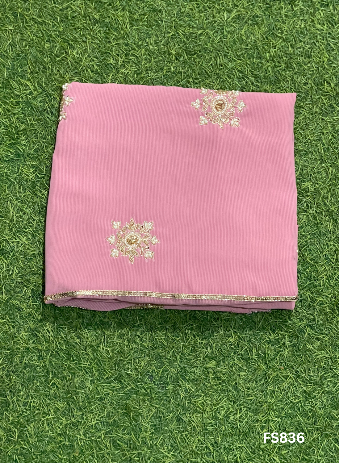 FS836 | Georgette Suit | Party Wear | Wedding | Jaggo | Ring Ceremony | Festival | F9CEAA