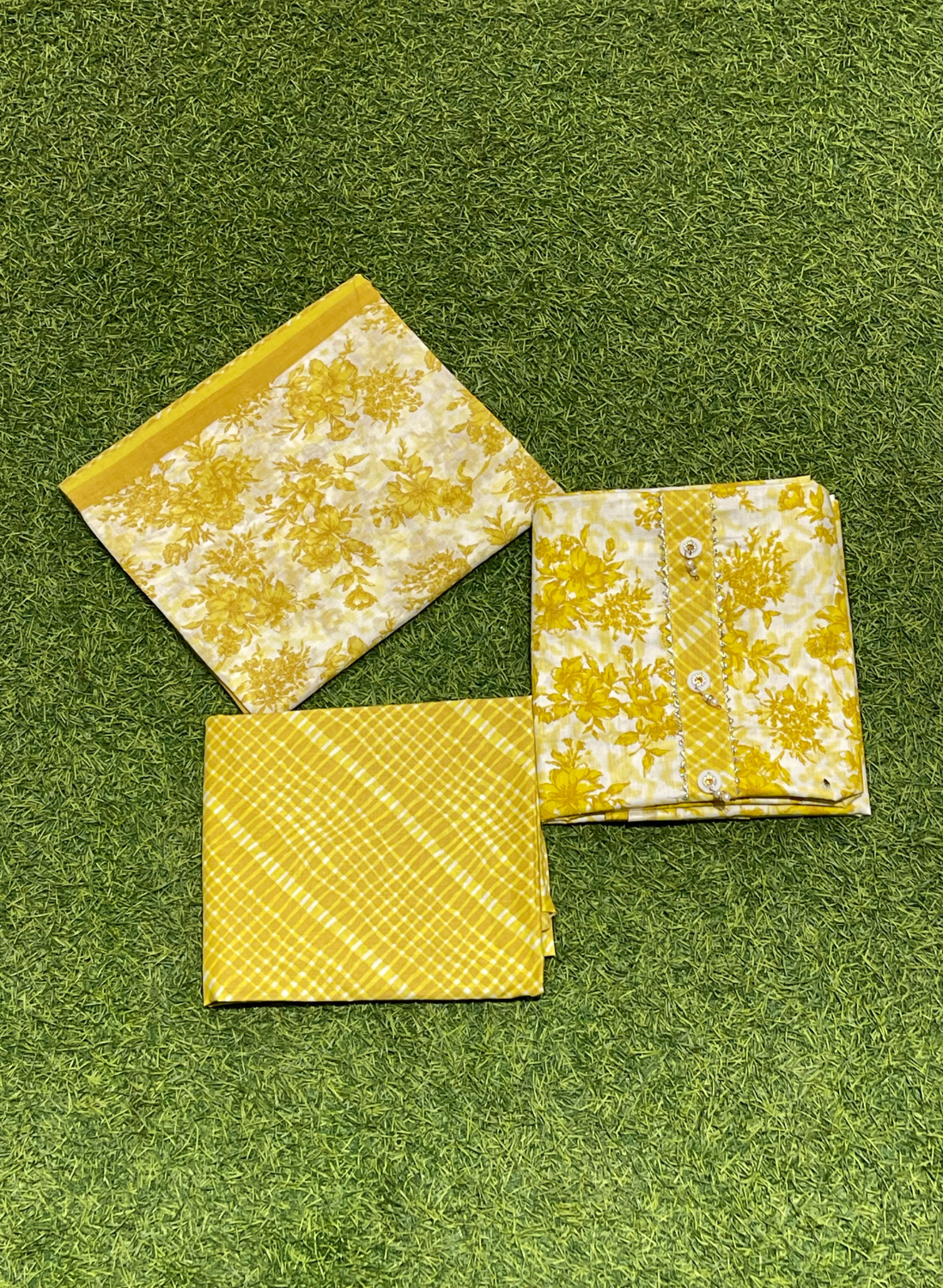 Yellow | Cotton Suit | Casual wear | Summer Suits | Regular wear | FS573