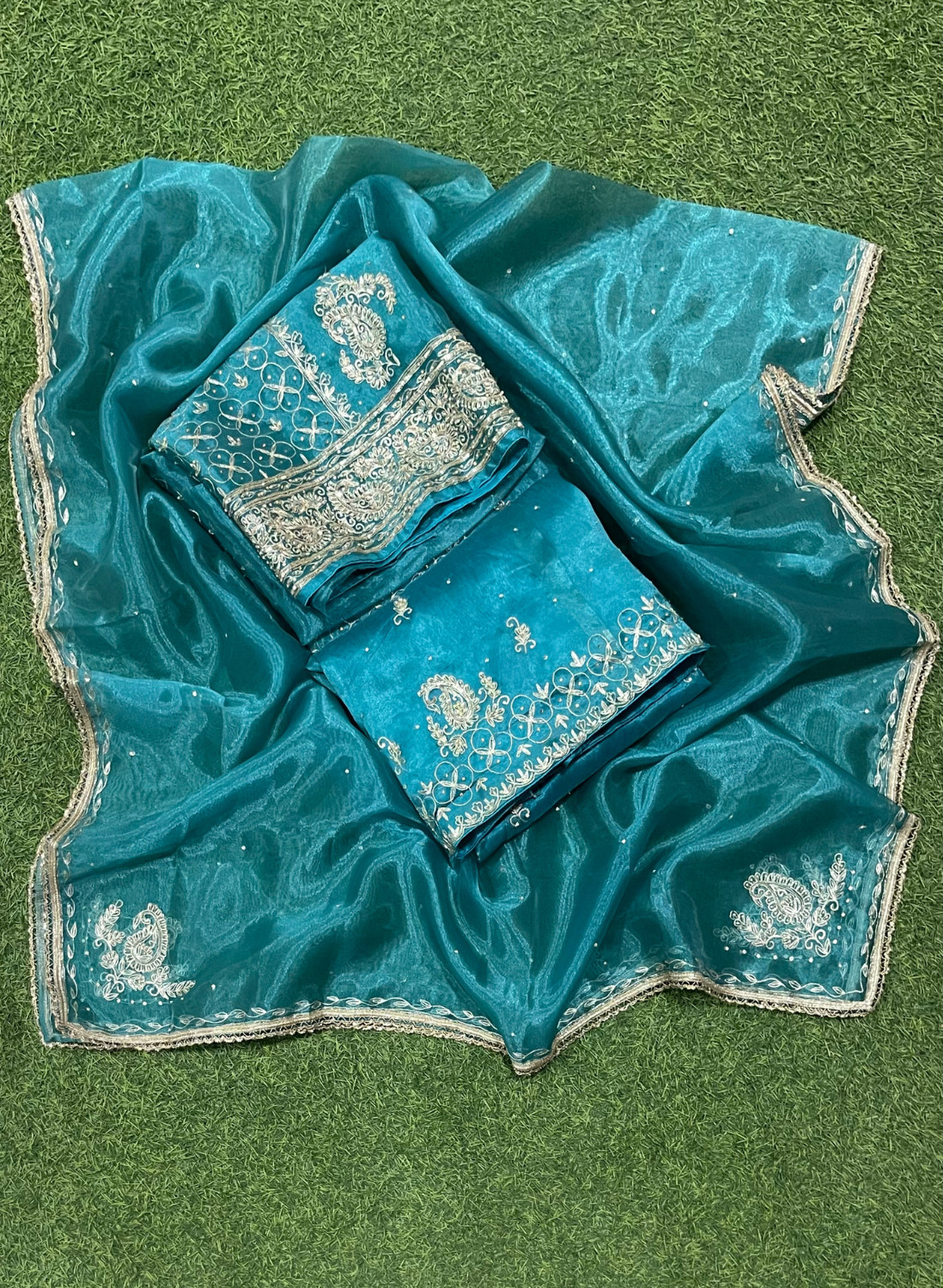 Glass Shimmer | Kurti-Lehnga | Party Wear | Wedding | Jaggo | Ring Ceremony | Festival | Hand-Work Kurti-Lehnga | FS555