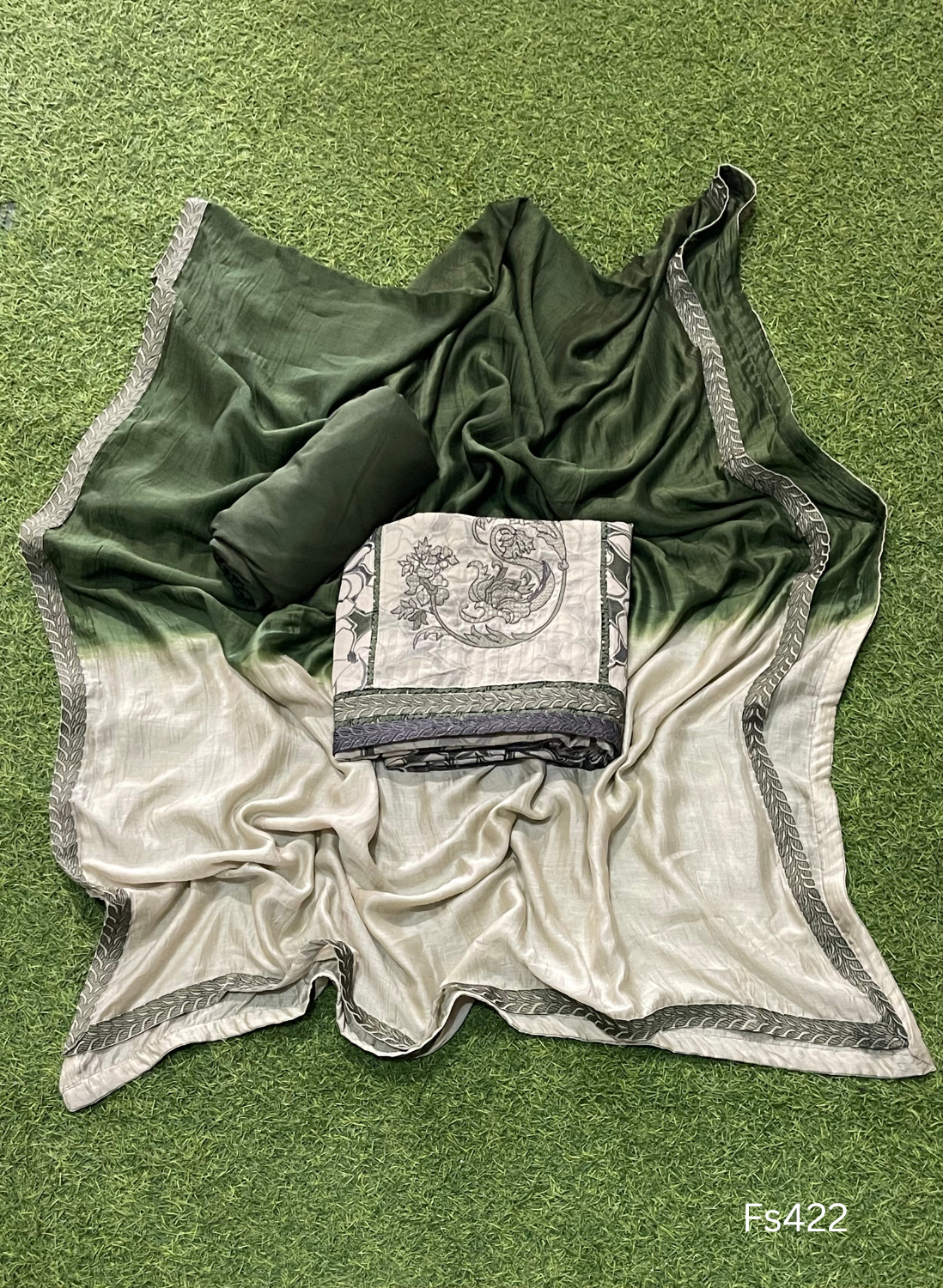 FS422 | Mehndi Green | Cotton Suit | Casual wear | Summer Suits | Regular wear