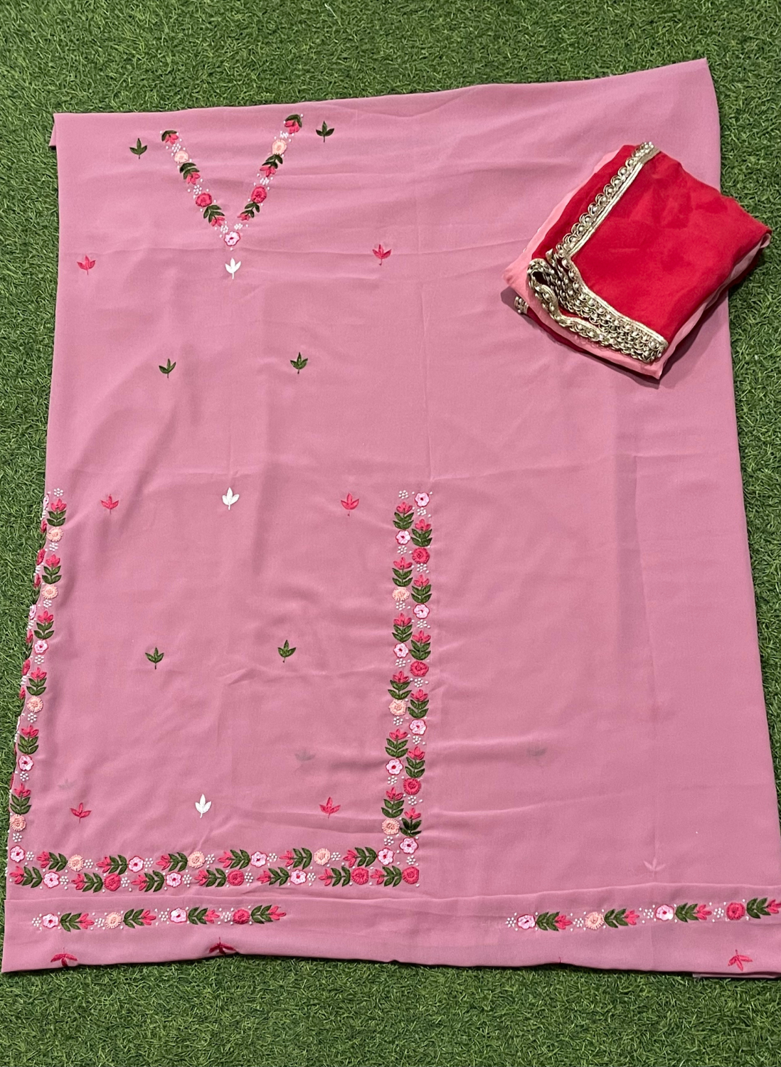 FS768 | Onion | Georgette Suit | Party Wear | Wedding | Jaggo | Ring Ceremony | Festival |