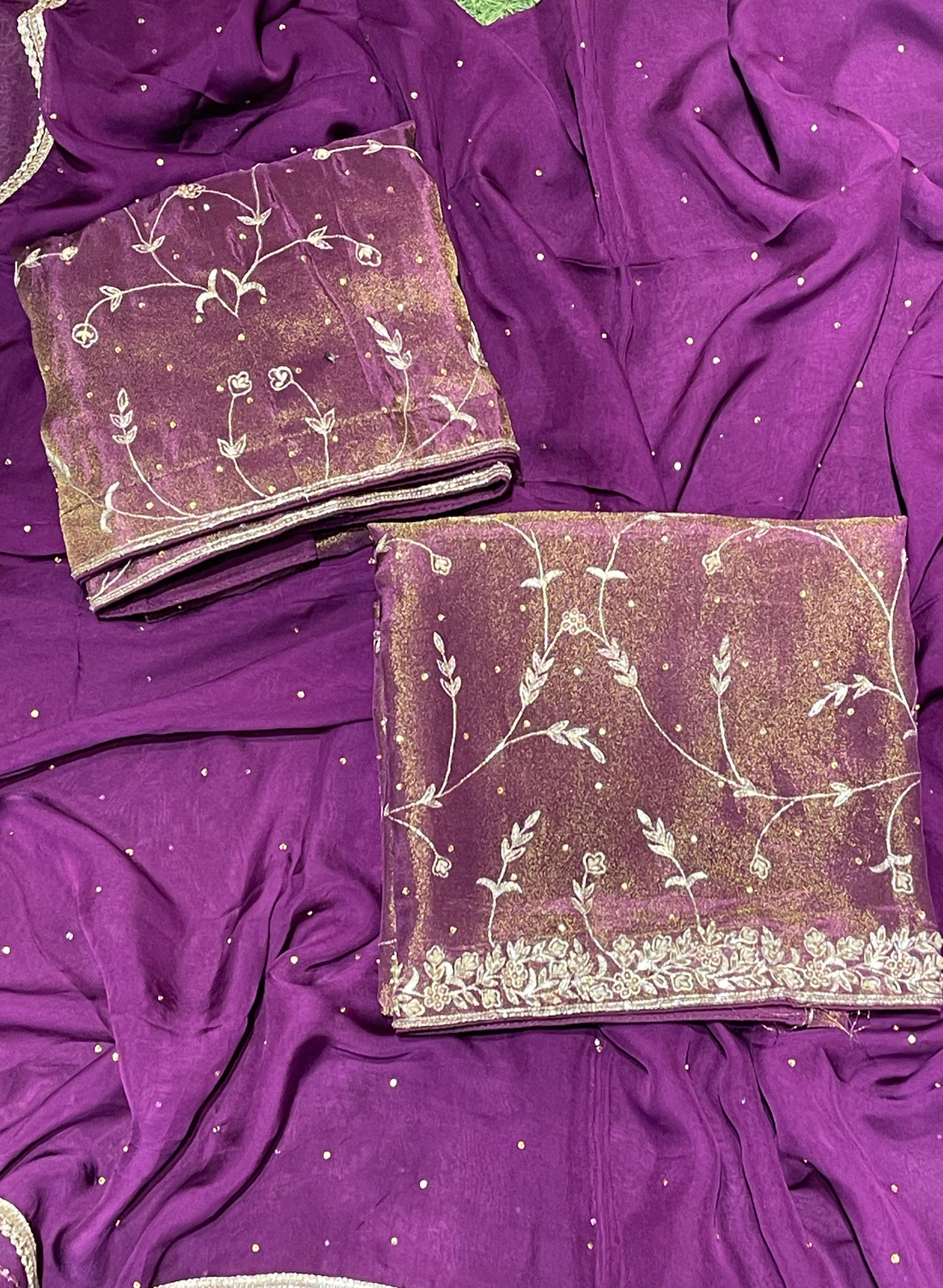 Wine | Shimmer| Kurti-Lehnga | Party Wear | Wedding | Jaggo | Ring Ceremony | Festival | Hand-Work suit |