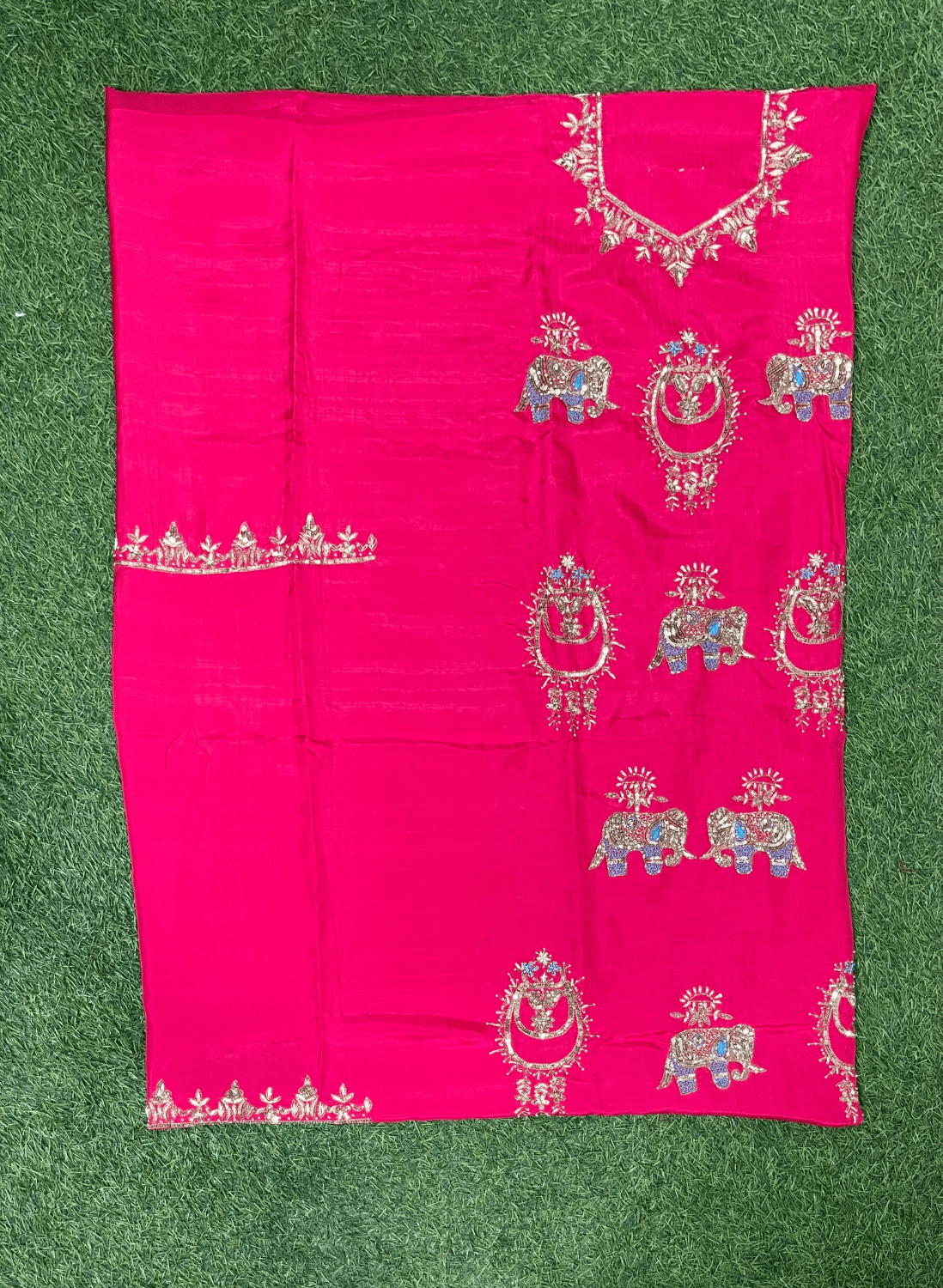FS254 | Raw Silk | Suit | Wedding | Party Wear | Ring Ceremony | Festival Suit | Allover suit |