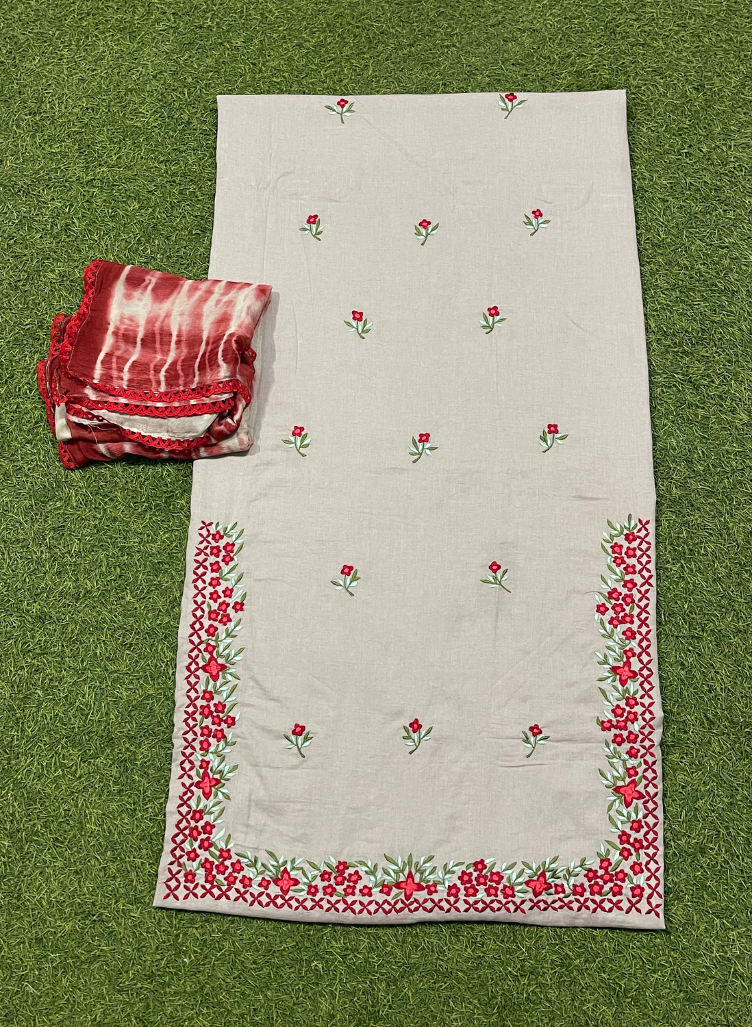 FS772 | Grey | Cotton Suit | Party Wear | Wedding | Jaggo | Ring Ceremony | Festival| Regular wear