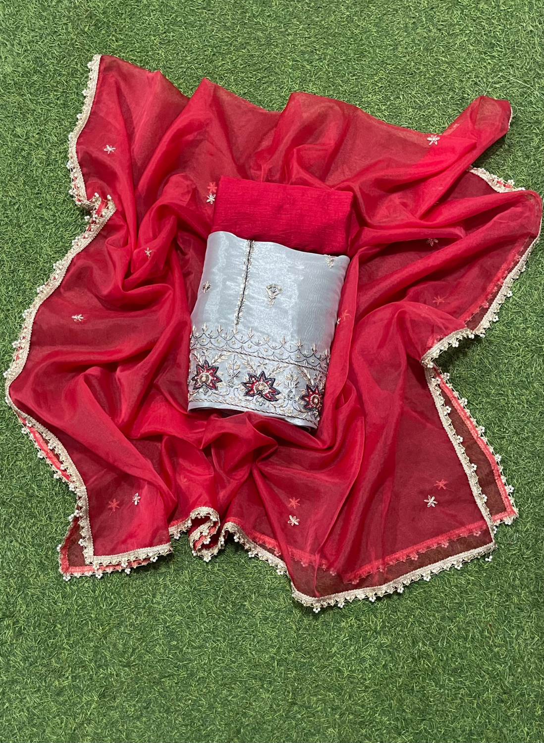 FS319 | Glass Shimmer | Party Wear | Wedding | Jaggo | Ring Ceremony | Festival | Hand-Work suit | F9IAAA