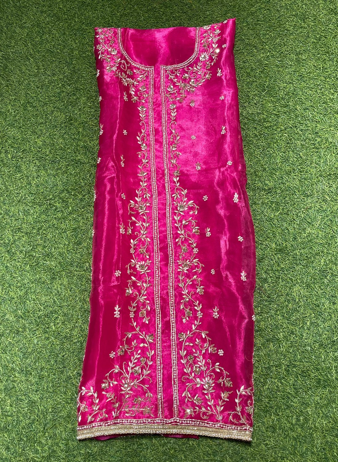 Hot-Pink | Glass Shimmer Suit| Party Wear | Wedding | Jaggo | Ring Ceremony | Festival |