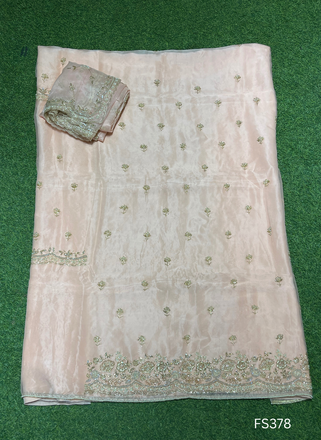 FS378 | Organza Suit | Wedding | Party Wear | Ring Ceremony | Festival Suit | Allover suit |