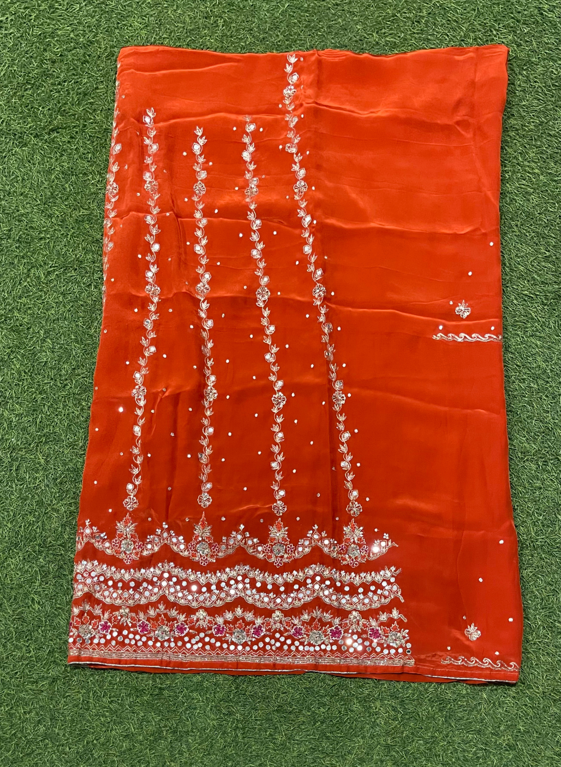 FS287 | Crepe Suit | Wedding | Party Wear | Ring Ceremony | Festival Suit | Allover suit |