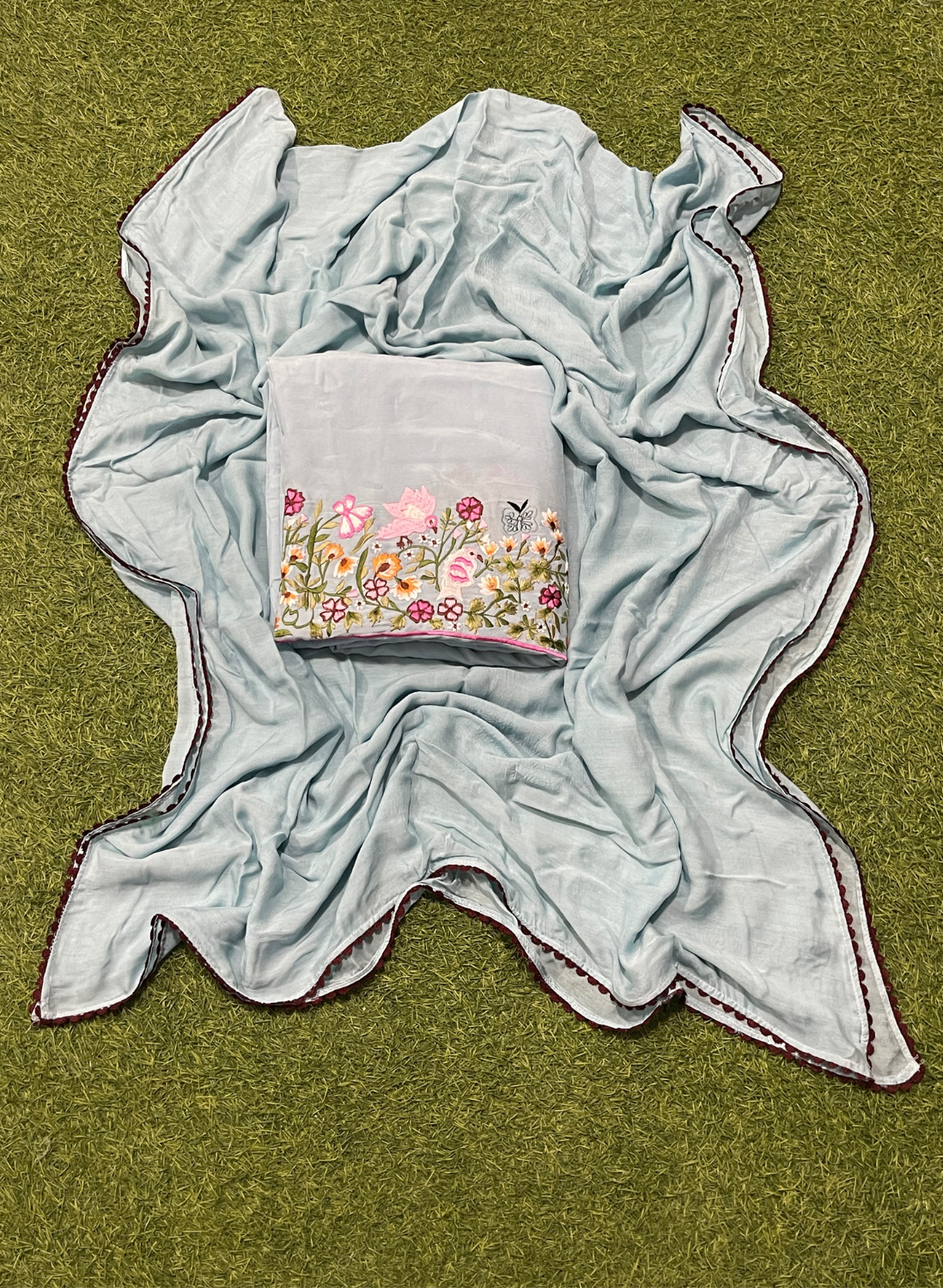 Sky-Blue | Muslin Cotton Suit | Casual wear | Summer Suits | Regular wear | FS569