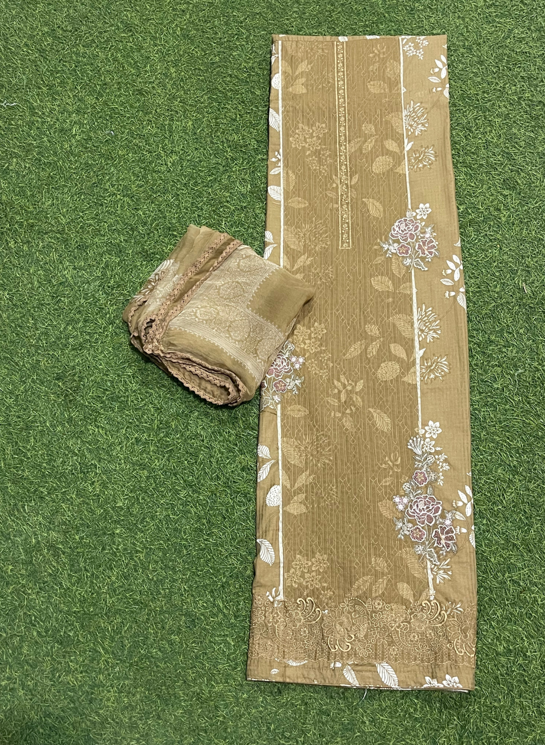 Tan color | Cotton Suit | Casual wear | Summer Suits | Regular | FS426