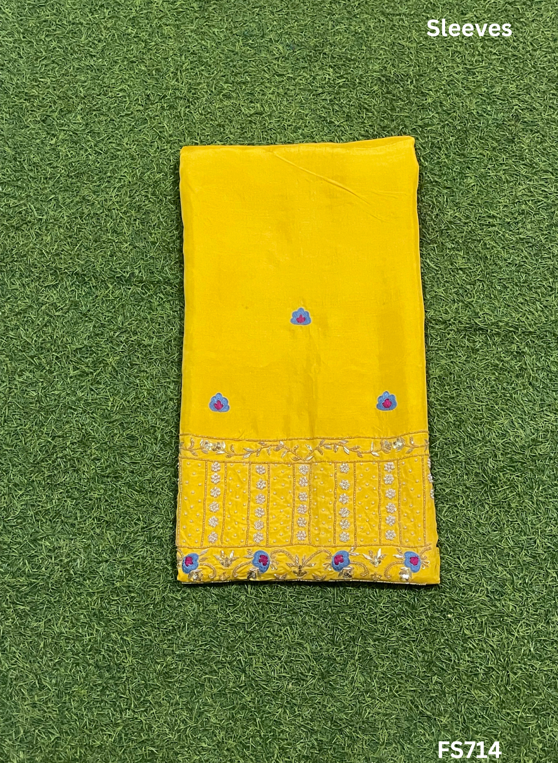 FS714 | Yellow | Raw Silk Suit | Party Wear | Wedding | Jaggo | Festival