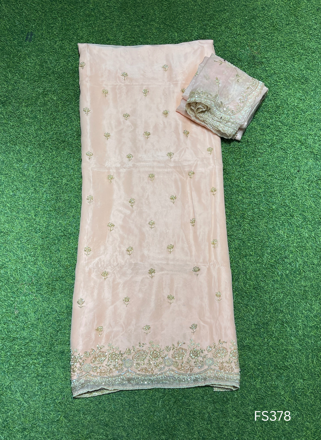FS378 | Organza Suit | Wedding | Party Wear | Ring Ceremony | Festival Suit | Allover suit |