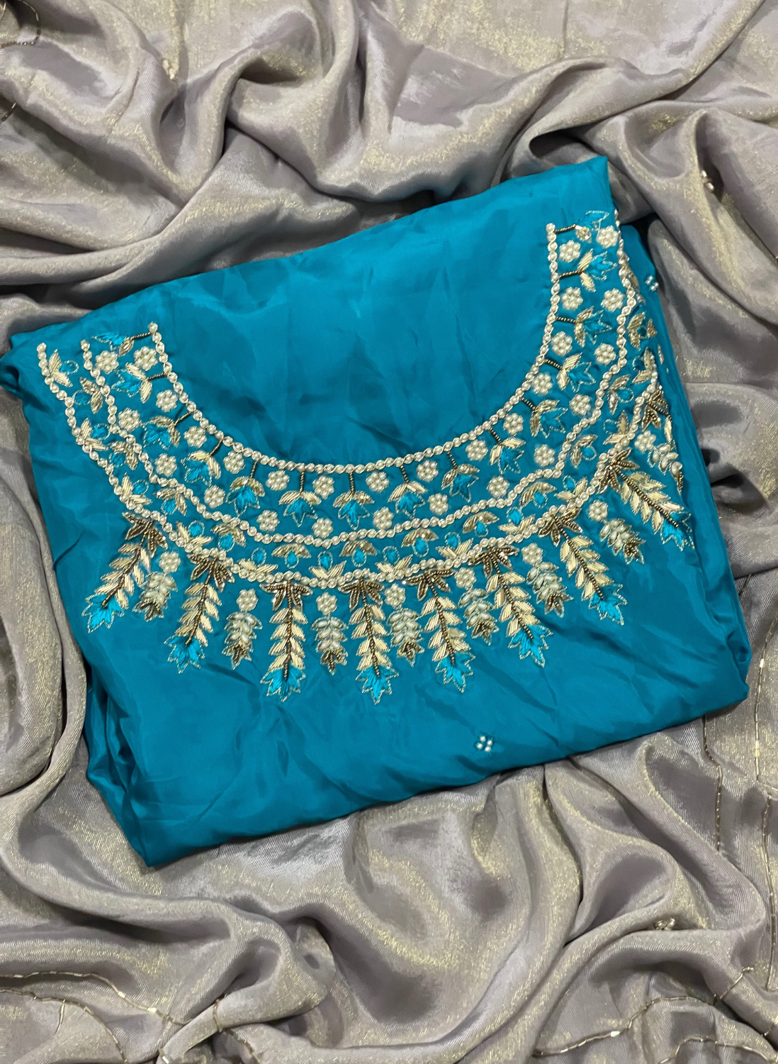 Sky Blue | Silk | Silk Suit | Wedding | Party Wear | Ring Ceremony | Festival Suit | Allover suit | FS314
