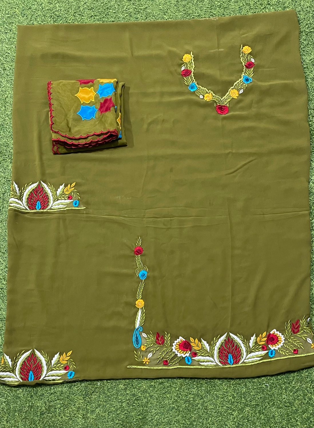 FS771 | Mehandi | Georgette Suit | Party Wear | Wedding | Jaggo | Ring Ceremony | Festival |