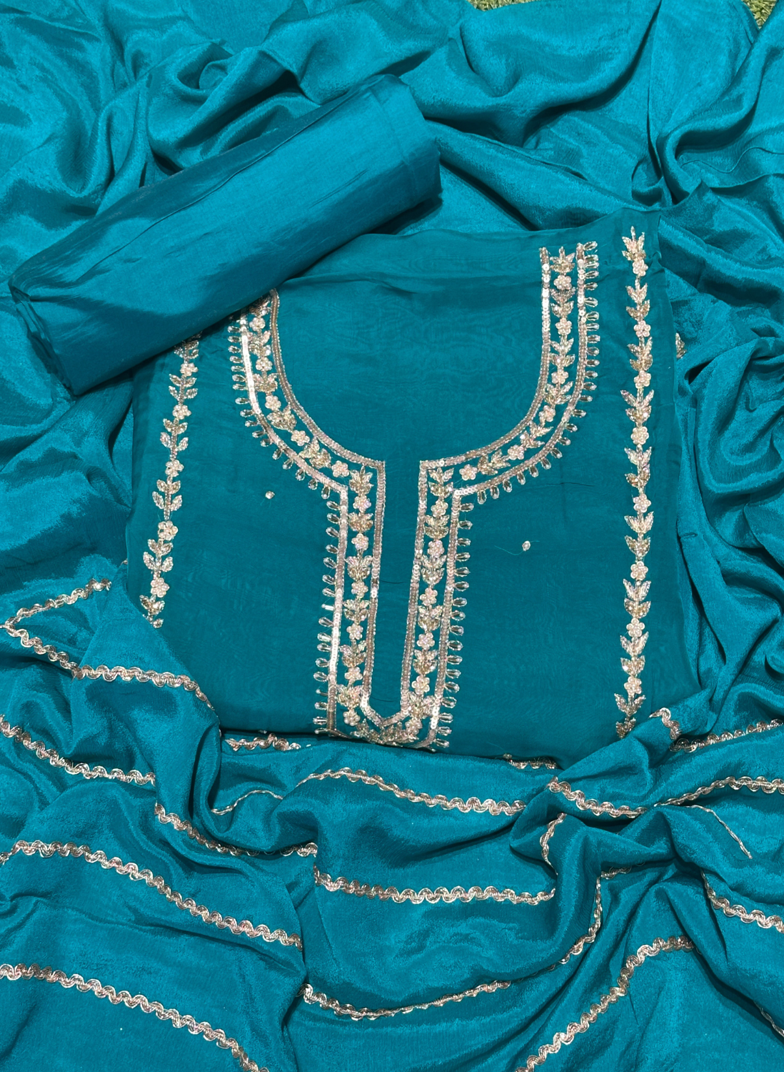Organza Suit| Party Wear | Wedding | Jaggo | Ring Ceremony | Festival |