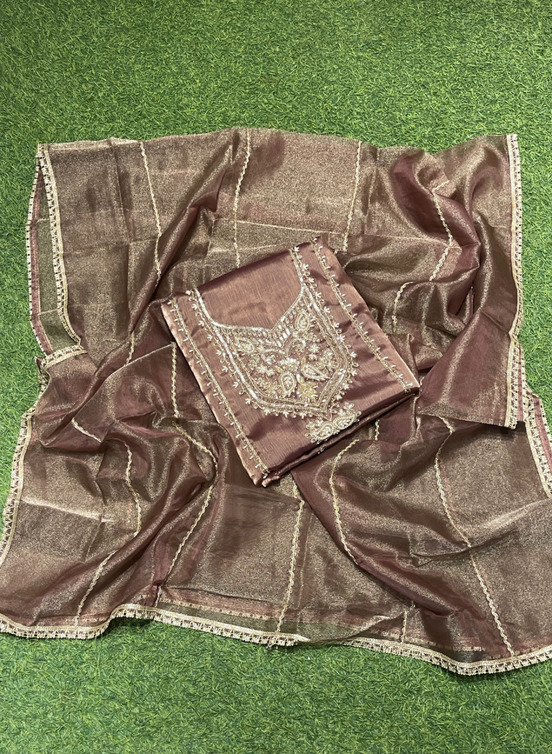 Glass Shimmer Suit | Party Wear | Wedding | Jaggo | Ring Ceremony | Festival |