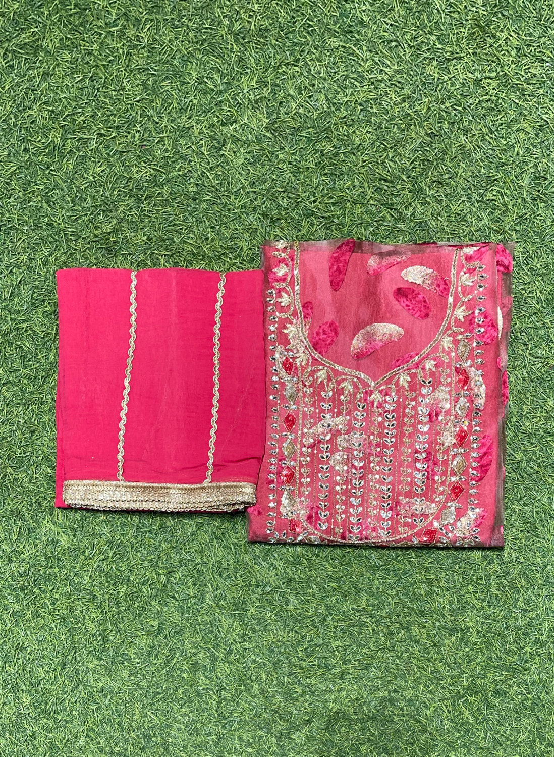 Glass Shimmer Suit | Party Wear | Wedding | Jaggo | Ring Ceremony | Festival |