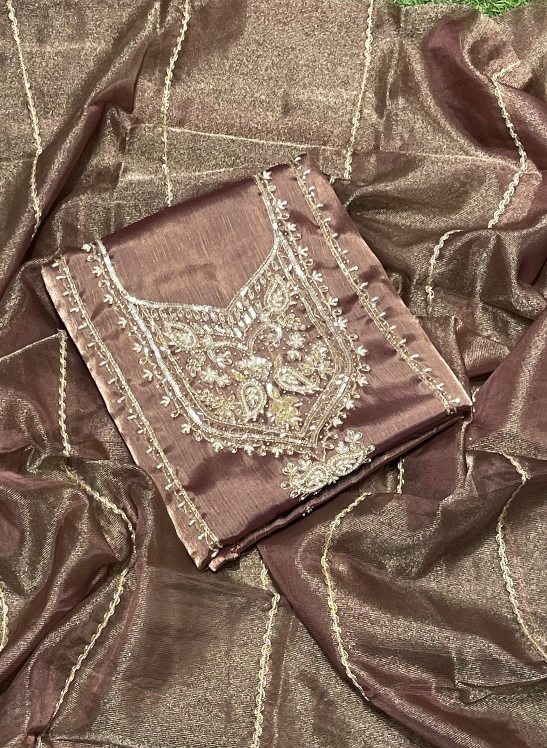 Glass Shimmer Suit | Party Wear | Wedding | Jaggo | Ring Ceremony | Festival |