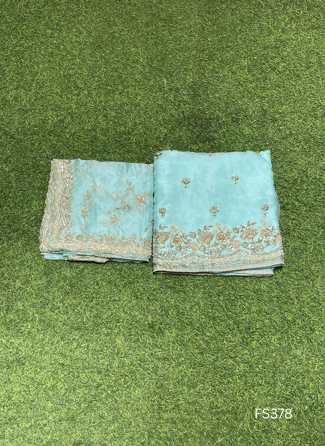 FS378 | Organza Suit | Wedding | Party Wear | Ring Ceremony | Festival Suit | Allover suit |
