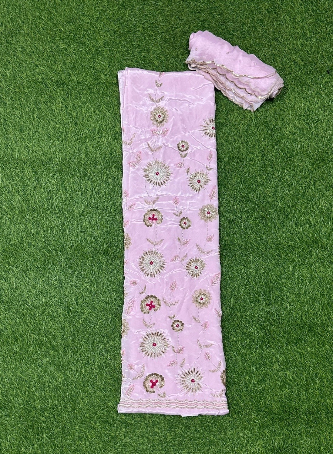 FS217 | Baby pink | Crepe Suit | Wedding | Party Wear | Casual wear | Festival Suit | | | F9FFAA