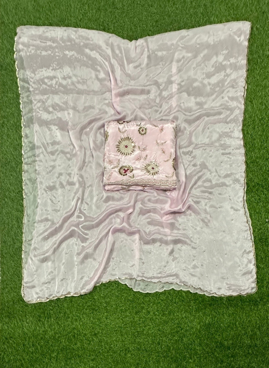 FS217 | Baby pink | Crepe Suit | Wedding | Party Wear | Casual wear | Festival Suit | | | F9FFAA