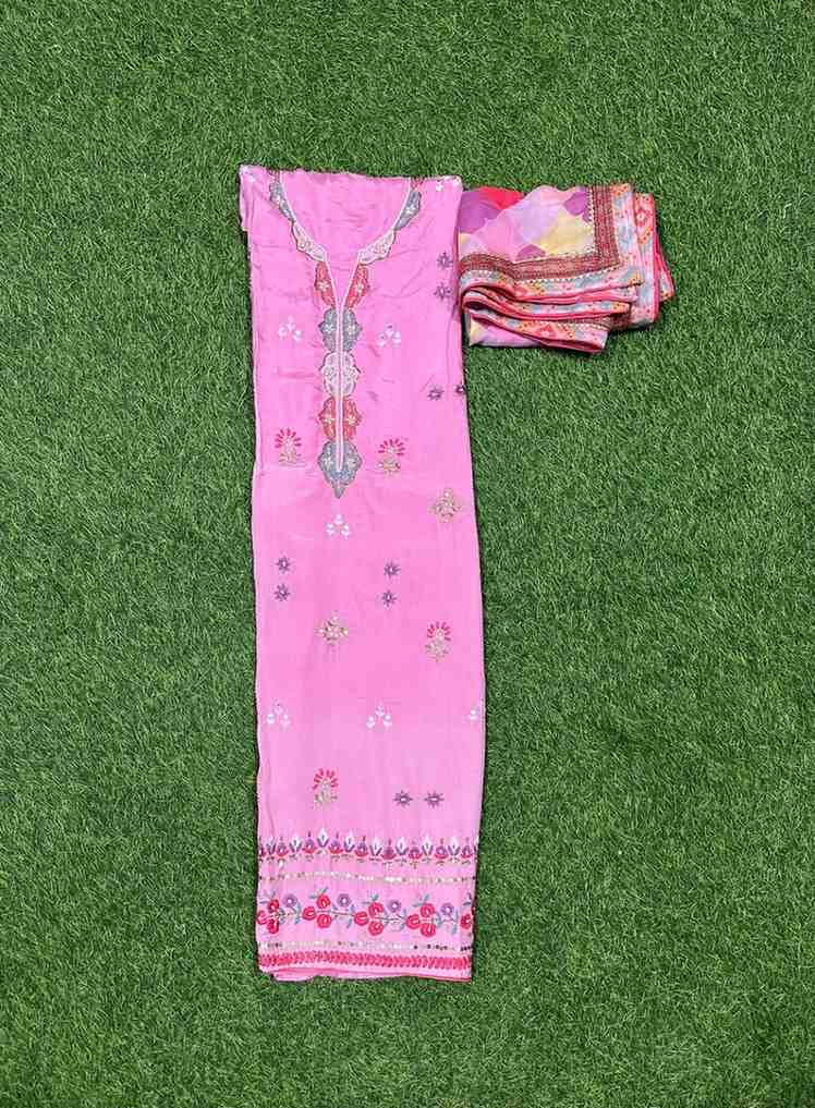 Baby pink Silk Suit | Party Wear | Wedding | Jaggo | Ring Ceremony | Festival