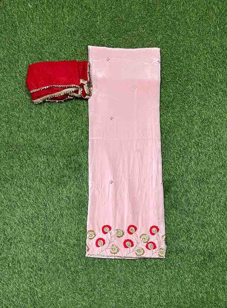 Baby pink | Crepe Suit | Wedding | Party Wear | Ring Ceremony | Festival Suit | Jaggo Suit |