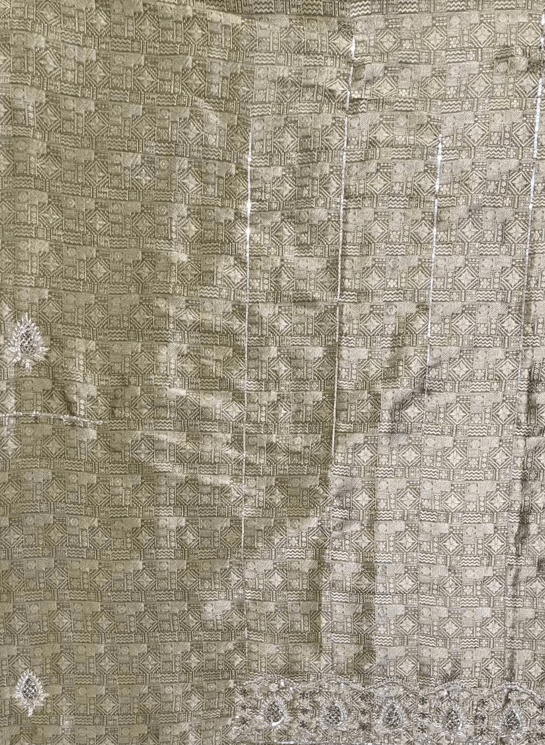 | Mehandi | Banarsi Silk Suit | Party Wear | Wedding | Ring Ceremony | Festival | Bridal| F9FFAA