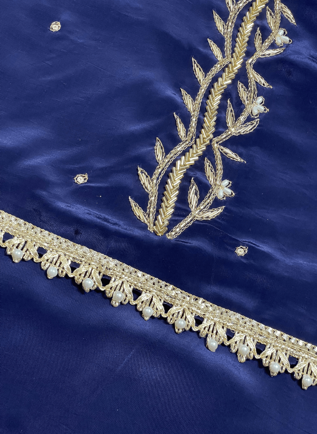 Dark blue Crepe | Crepe Suit | Wedding | Party Wear | Ring Ceremony | Festival Suit | Allover suit|