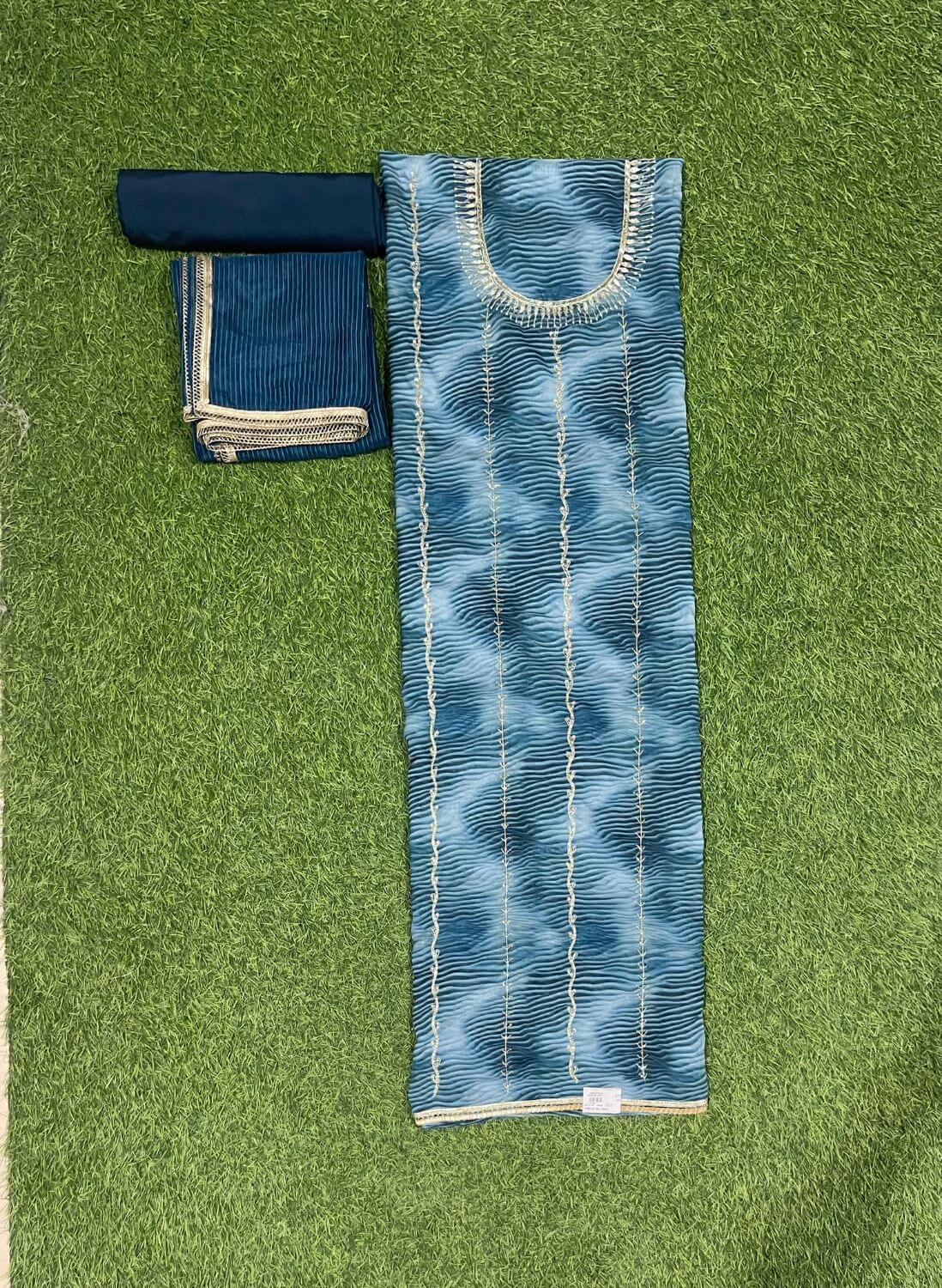Blue Organza Suit | Wedding | Party Wear | Jaggo | Festival | Casual Wear |