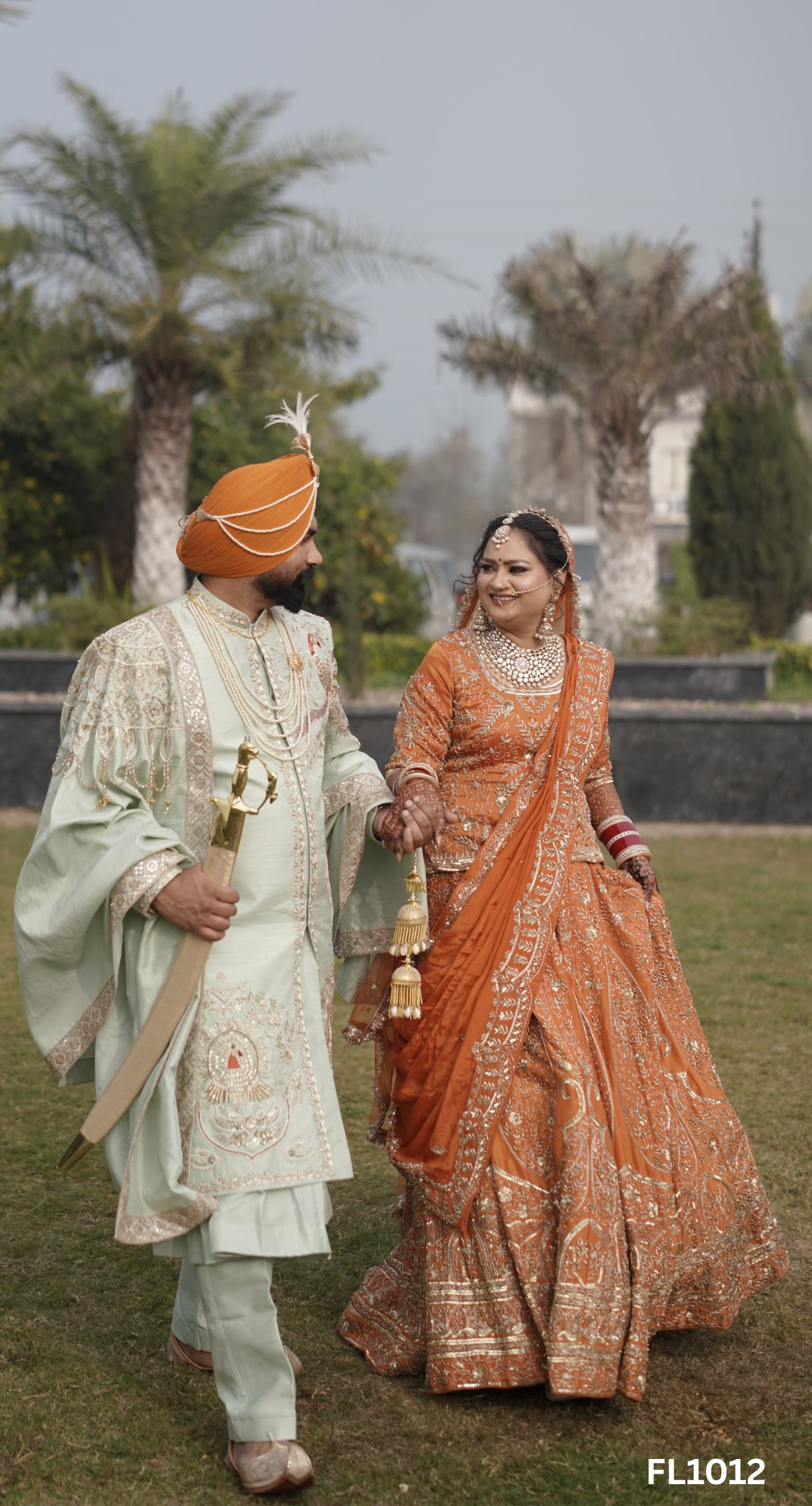 FL1012 | Rust | Bridal Lehenga | Shimmer | Hand Embroidery | Wedding Day | Designer Bridal Lehenga