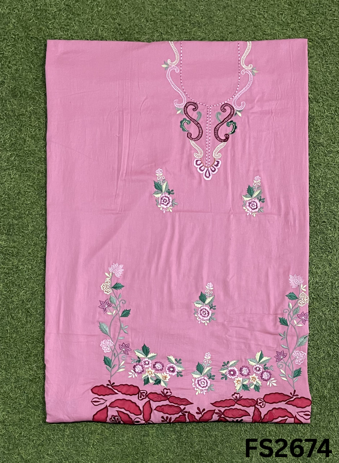 FS2674 | PINK | Cotton Burberry Suit | Party Wear | Wedding | Ring Ceremony | Festival |