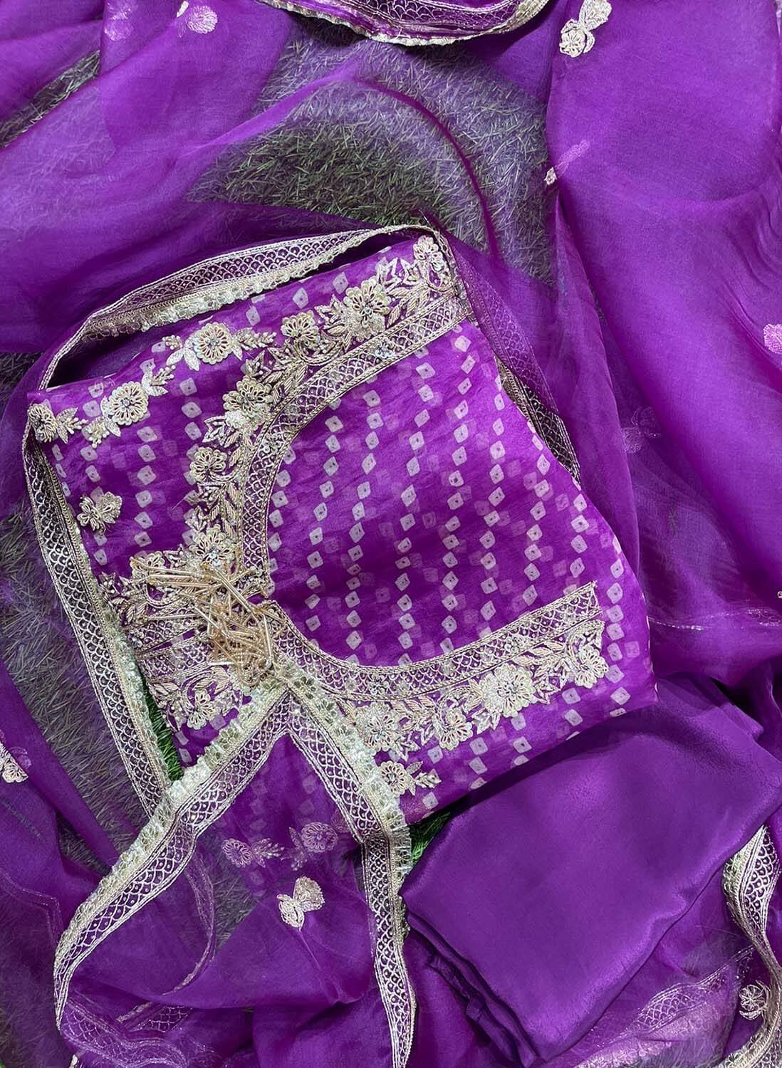 FS113 | Organza Suit | Party Wear | Wedding | Jaggo | Ring Ceremony | Festival| F9BEAAA