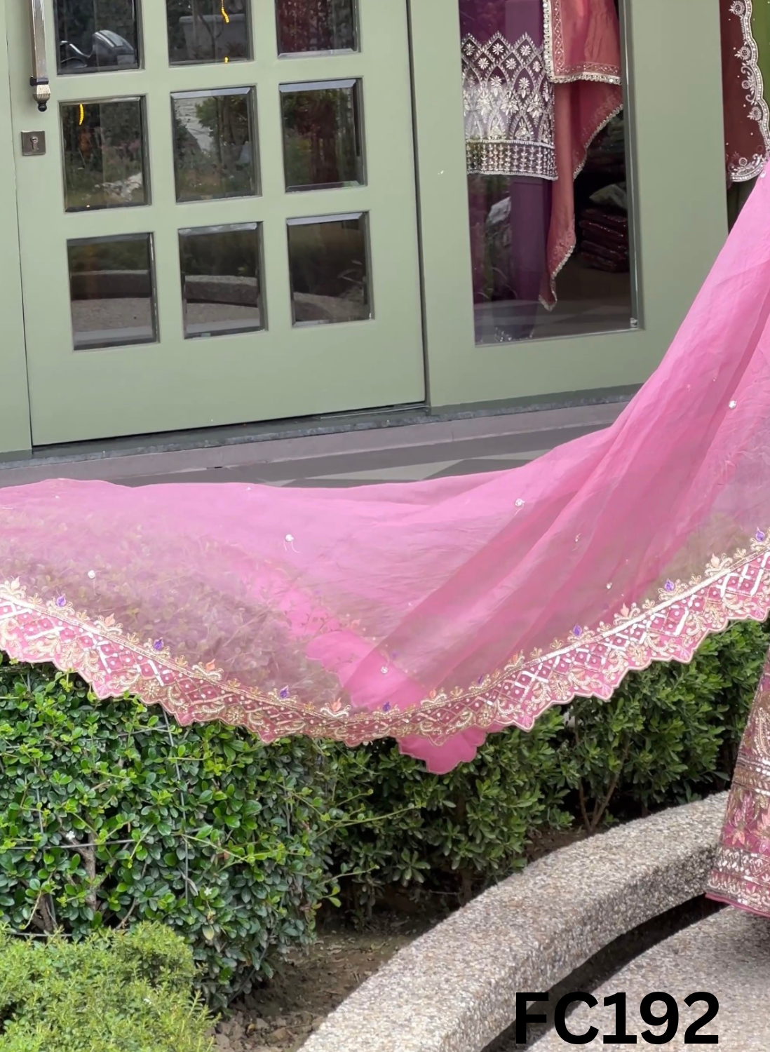 FC192 | Made To Order (35-45 Days ) | Pure Organza Lehenga | Baby Pink | Bridal Lehenga | Party Wear | Wedding | Festival | Celebrity | Ring Ceremony