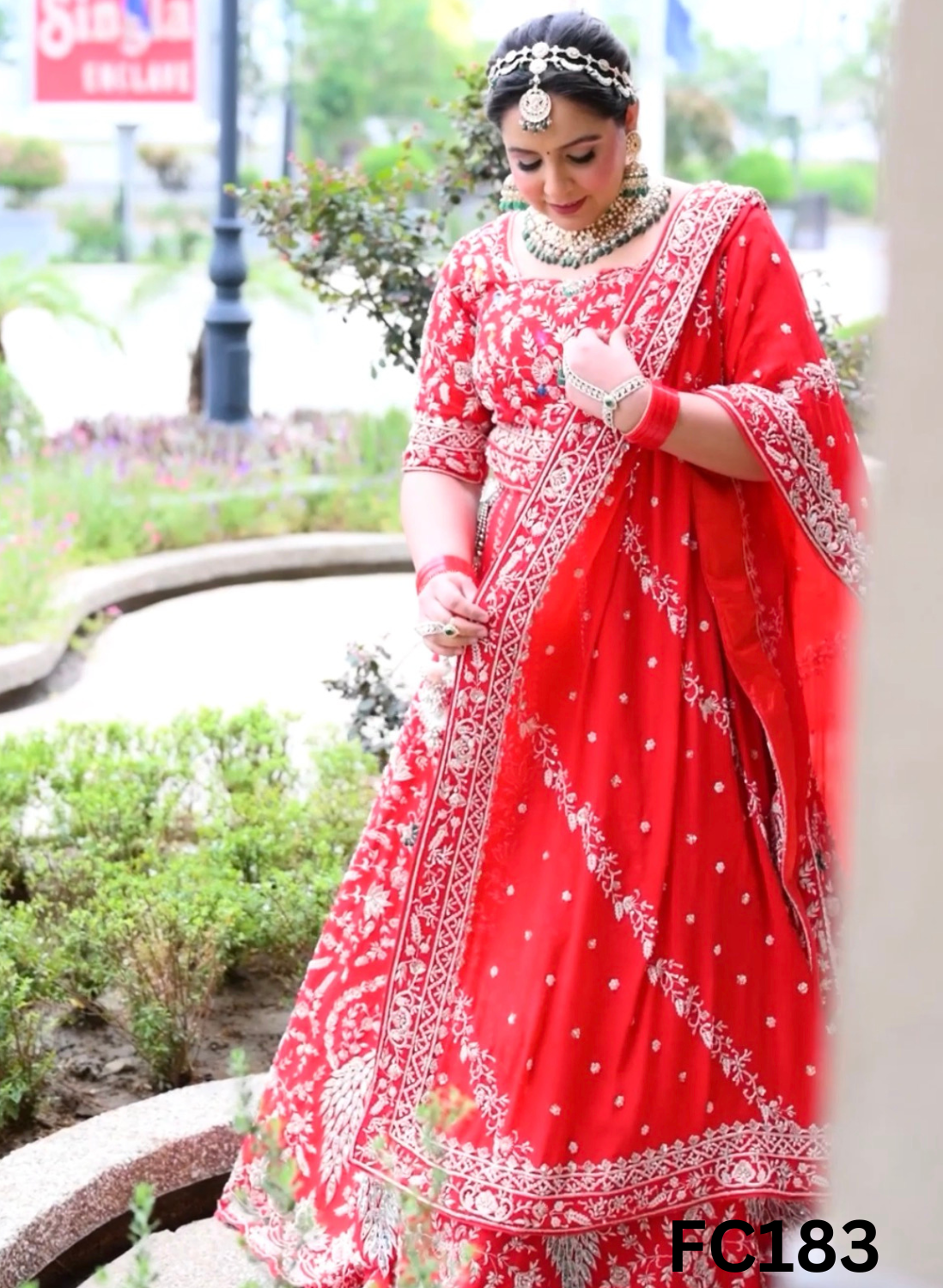 FC183 | Made To Order (20-25 Days ) | Raw Silk Lehenga | Red | Party Wear | Wedding | Festival | Celebrity | Ring Ceremony